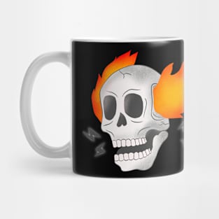 The skull on fire Mug